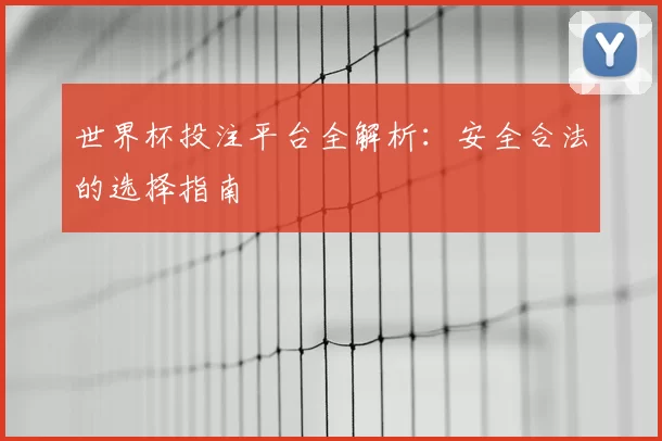 世界杯投注平台全解析：安全合法的选择指南